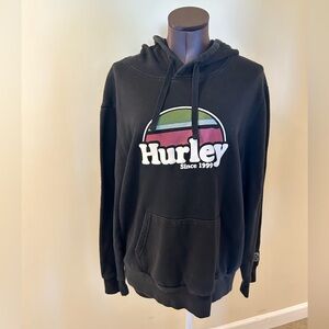 Hurley men logo hoodie sweatshirt size L